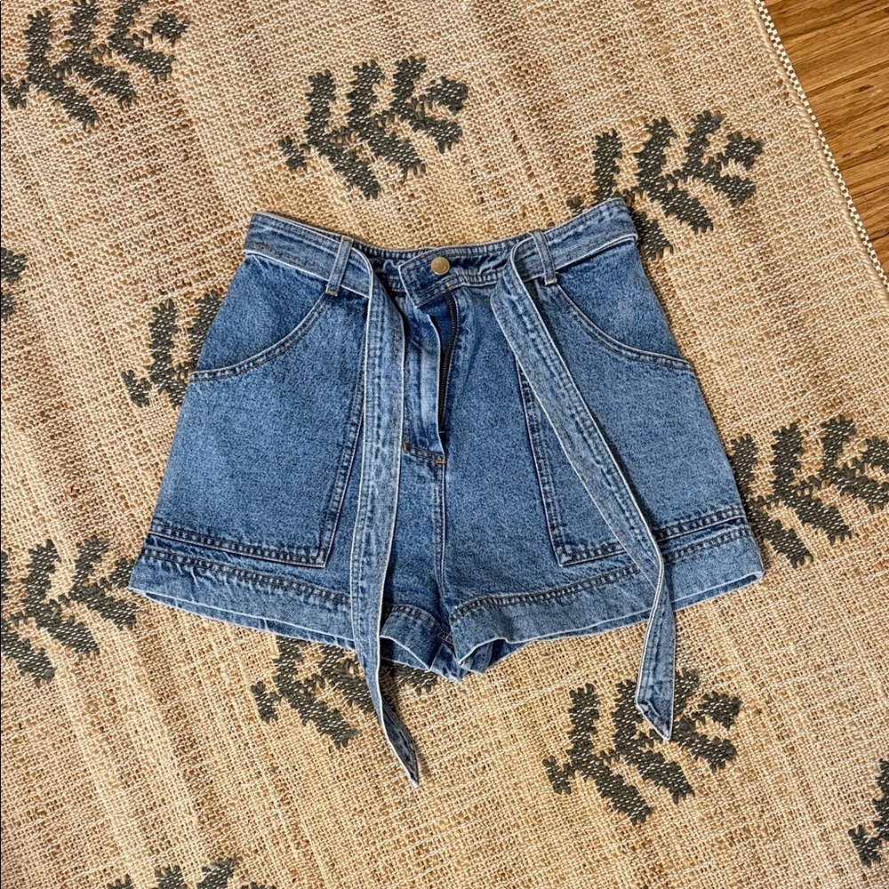 Manoush Woven Denim Shorts